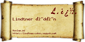Lindtner Ödön névjegykártya